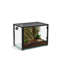 ReptiWorks Mini Reptile Habitat-Black 50.8X30.5X35.5Cm With Calbe Pass