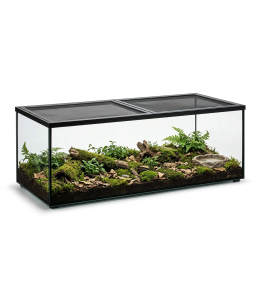 ReptiWorks Easy Clean Knock-Down Glass Habitat120X45X30.5Cm / 47.2"X17.7"X12"Mesh Cover: 2 Pcs