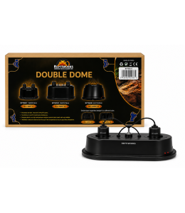 ReptiWorks Double Dome Max.150W×228.5X14.5X19Cm / 11.2"X5.7"X7.4"