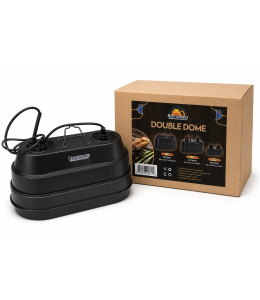ReptiWorks 2 In 1 Double Dome Lamp Fixture Max.200W×233.2X17.2X20.4Cm / 13"X6.7"X8"