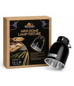 ReptiWorks Mini Dome Lamp Fixture Max.40W10X10X10.5Cm / 3.9"X3.9"X4.1"