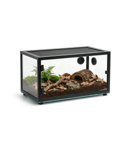 ReptiWorks Mini Reptile Habitat-Black 50.8X30.5X25.4Cm With Cable Pass