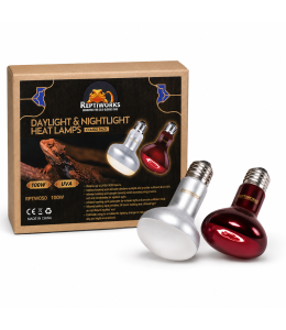 ReptiWorks Daylight&Nightlight Heat Lamps - 100Watts Combo PackFcb100 & Ifl100