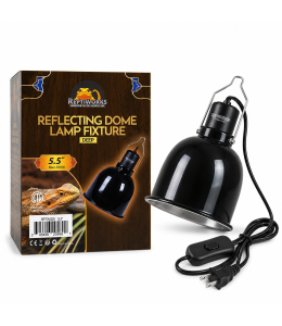ReptiWorks Reflecting Dome Lamp Fixture-Deep (Etl Certificated) Max 100W14X14X19.5Cm / 5.5"X5.5"X7.6"