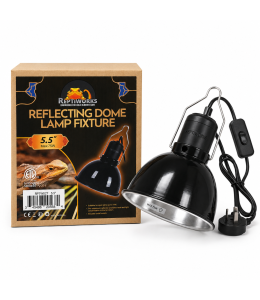 ReptiWorks Reflecting Dome Lamp Fixture (Etl Certificated) Max 75W14X14X15Cm / 5.5"X5.5"X5.9"