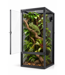ReptiWorks Deluxe Foldable Air Screen Cage - Front Full Open Acrylic Door450*450*762Mm/17.7''X17.7''X30'' Including Pvc Tray