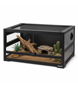 ReptiWorks Easy Folding Reptile Terrarium With Back Pvc Panel600X450X320Mm