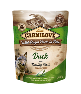 Carnilove Duck with Timothy Grass for Adult Dogs (Wet Food Pouches) 300g