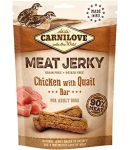 Carnilove Jerky Snack Chicken With Quail Bar 100g
