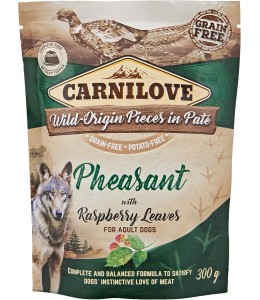Carnilove Pheasant with Raspberry Leaves for Adult Dogs (Wet Food Pouches) 300g