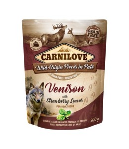 Carnilove Venison with Strawberry Leaves for Adult Dogs (Wet Food Pouches) 300g