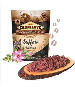 Carnilove Buffalo with Rose Blossom for Adult Dogs (Wet Food Pouches) 300g