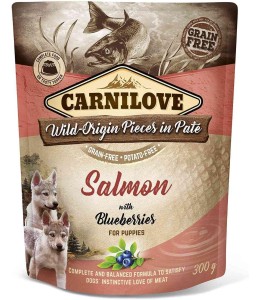 Carnilove Salmon with Blueberries for Puppies (Wet Food Pouches) 300g