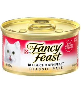 Fancy Feast Adult Classic Paté Beef & Chicken Feast Gourmet Wet Cat Food 85g