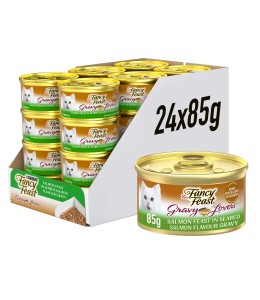 Purina Fancy Feast Gravy Lover Cat Wet Food Salmon 85g - Pack of 24