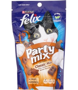 Purina Nestle Felix Party Mix Classic Mix Cat Treats - 60g