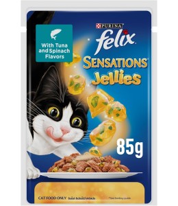 Nestle Purina Felix Sensation Cat Wet Food Tuna And Spinach Flavor 85g