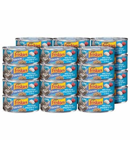 Purina Friskies Savory Shreds Cat Wet Food Ocean Whitefish Tuna 55oz - Pack of 24