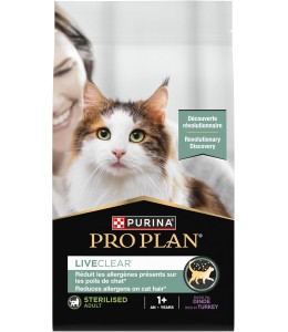 PROPLAN STERILIZED CAT TURKEY LIVECLEAR DRY FOOD 1.4kg