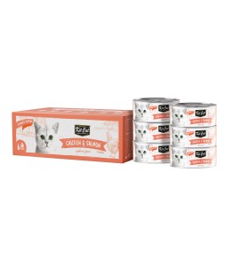Kit Cat Deboned Chicken & Salmon Toppers 6x50g