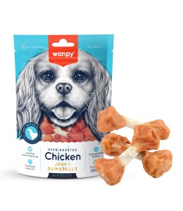 Wanpy Chicken Jerky Dumbbells 100g