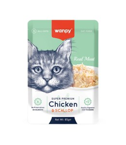 WANPY Chicken & Scallop For Cat 85g