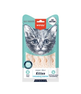 WANPY Creamy Treat For Kitten Chicken & Codfish
