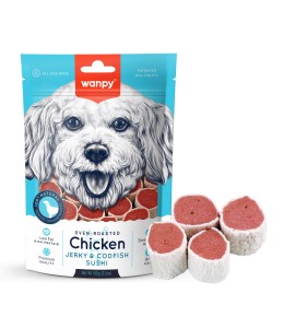 Wanpy Chicken Jerky &amp; Codfish Sushi 100g
