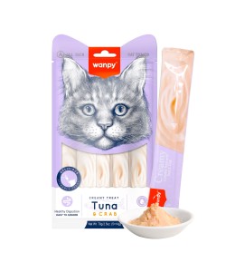 Wanpy Creamy Lickable Cat Treats - Tuna &amp; Crab (14gx5)