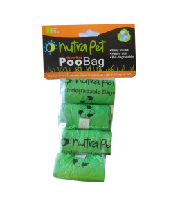 Nutrapet Green Poo Bags 8 rolls with Header Card
