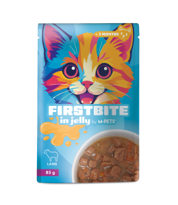 M-PETS Firstbite Lamb in Jelly Wet Food Pouches for Cats 12x85g
