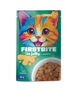 M-PETS Firstbite Pigeon in Jelly Wet Food Pouches for Cats 12x85g