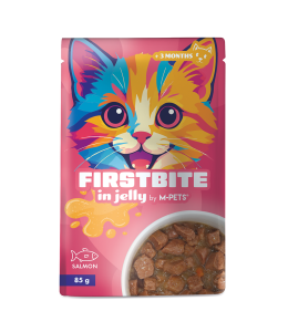 M-PETS Firstbite Salmon in Jelly Wet Food Pouches for Cats 12x85g