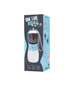 M-PETS On The Road 2in1 Water Bottle 300ml Blue