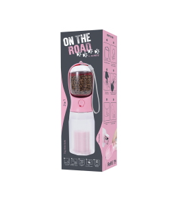 M-PETS On The Road 3in1 Water Bottle 600ml Pink