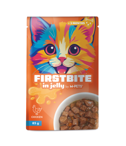 M-PETS Firstbite Chicken in Jelly Wet Food Pouches for Cats 12x85g