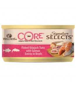 Wellness Core Signature Selects Flaked Skip jack Tuna with Salmon Adult Cat 79g