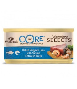 Wellness Core Signature Selects Flaked Skipjack Tuna with Shrimp Adult Cat 79g