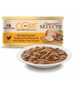 Wellness Core Signature Selects Shredded Chicken with Chicken Liver Adult Cat 79g