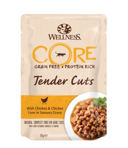 Wellness Core Tender Cuts Chicken and chicken Liver Adult Cat 85g