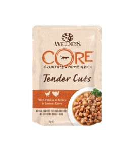 Wellness Core Tender Cuts Chicken with Turkey Adult Cat 85g