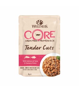 Wellness Core Tender Cuts Salmon with Tuna Adult Cat 85g