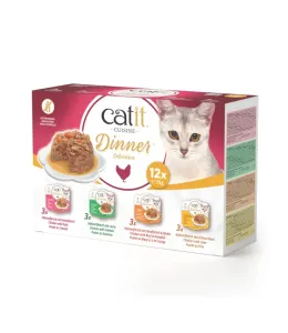 Catit Chicken Dinner Multipack, 12 x 75 g