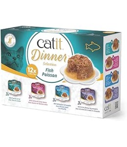 Catit Fish Dinner Multipack, 12 x 75 g