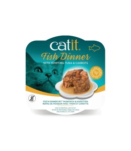 Catit Fish Dinner, Tuna & Carrot 80 g, 6pcs/box