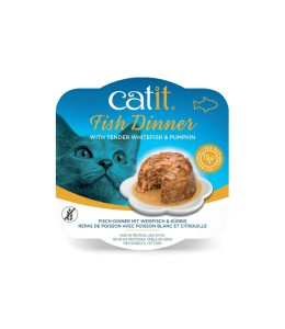 Catit Fish Dinner, Whitefish & Pumpkin 80 g, 6pcs/box