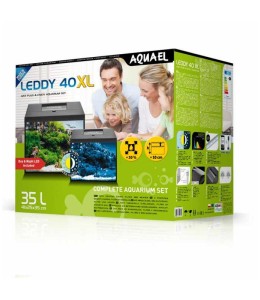 Aquael Leddy Aquarium Set XL Black Day & Night [Size - 40 cm]