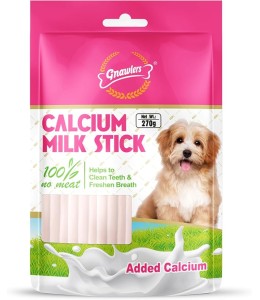 Gnawlers 2" Calcium Stick Dog Treat – Milk 270g