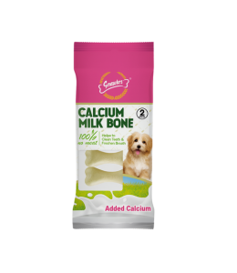 Gnawlers Calcium Milk Bone 2" Small-Snack For Dogs-2pcs/pack-18g
