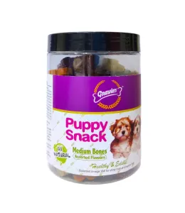 Gnawlers Puppy Snack-Medium Bone Assorted Flavours (250g)